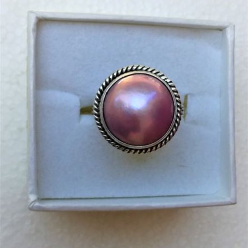 June Birthstone: Pink Mabe Pearl